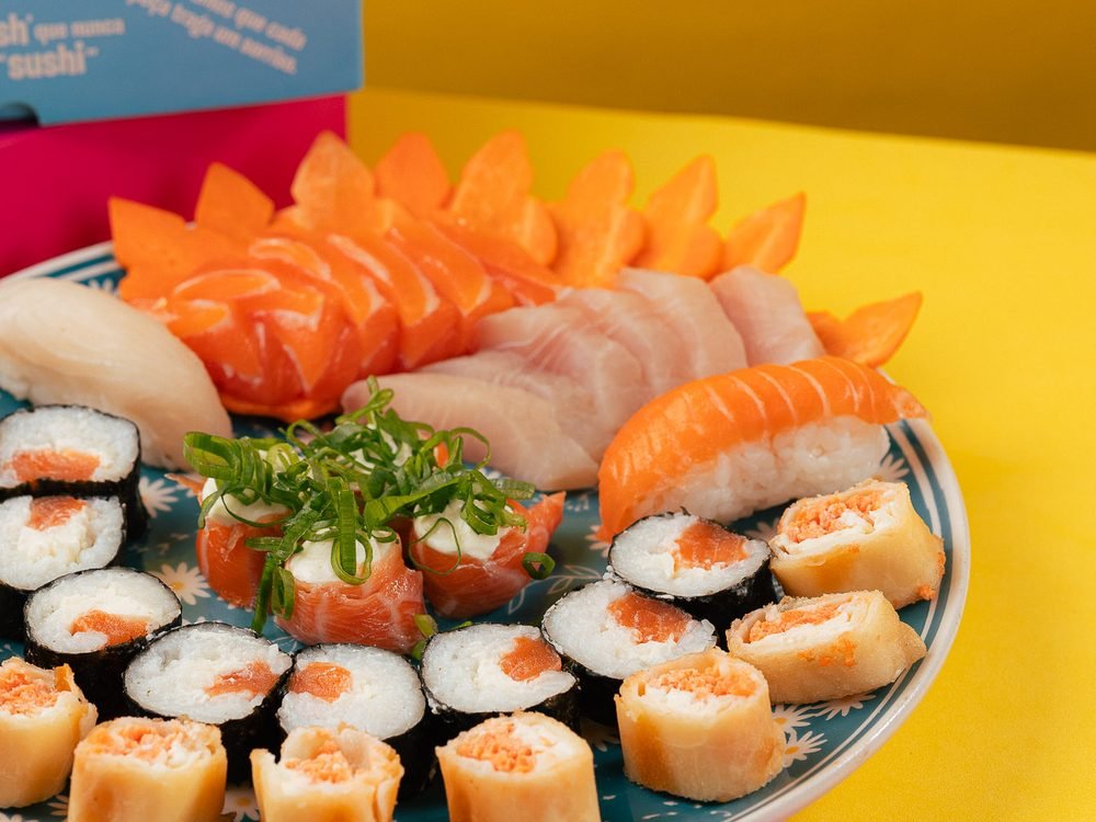 Combinado de sushi e sashimi do Minna San Sushi